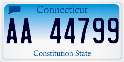 CT license plate AA44799