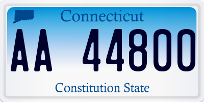 CT license plate AA44800