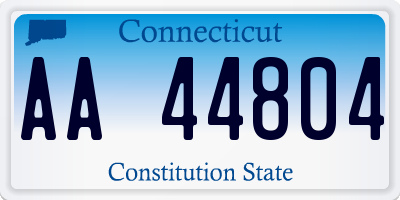 CT license plate AA44804