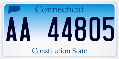 CT license plate AA44805