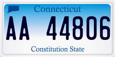 CT license plate AA44806