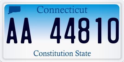 CT license plate AA44810