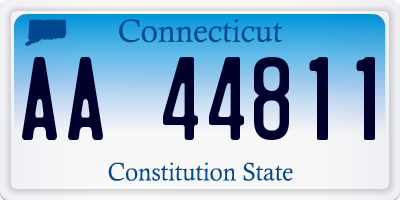 CT license plate AA44811