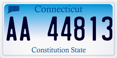 CT license plate AA44813