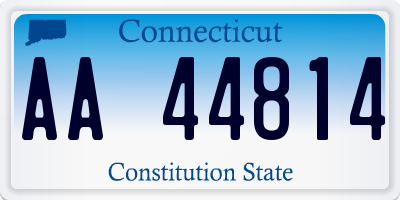 CT license plate AA44814