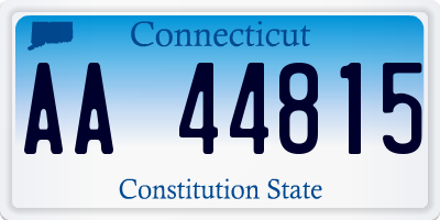 CT license plate AA44815