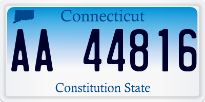 CT license plate AA44816