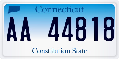 CT license plate AA44818