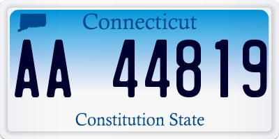 CT license plate AA44819