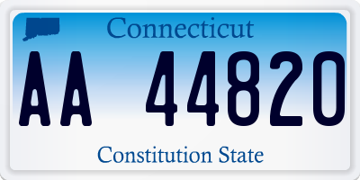 CT license plate AA44820