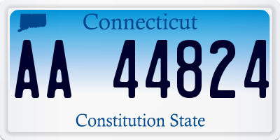 CT license plate AA44824