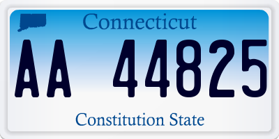 CT license plate AA44825