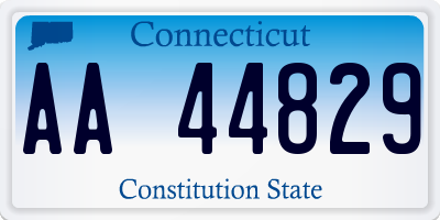 CT license plate AA44829