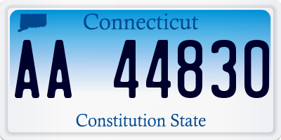 CT license plate AA44830