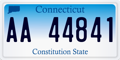 CT license plate AA44841