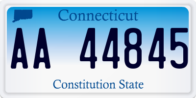 CT license plate AA44845