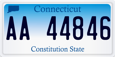 CT license plate AA44846