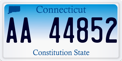 CT license plate AA44852