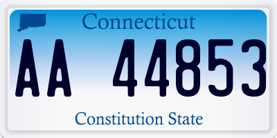 CT license plate AA44853