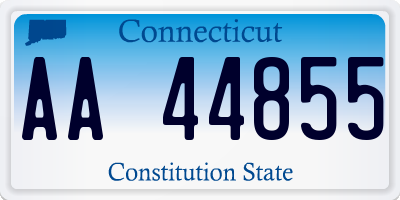 CT license plate AA44855