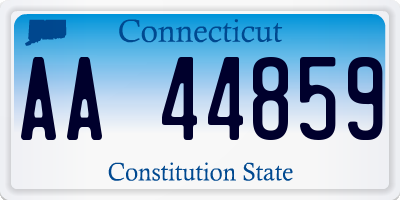 CT license plate AA44859