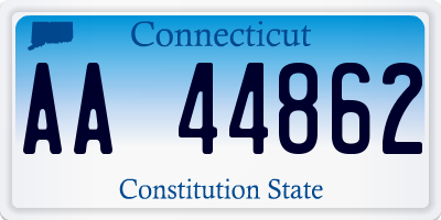 CT license plate AA44862