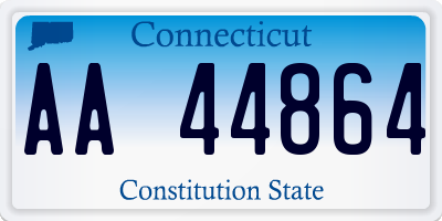 CT license plate AA44864