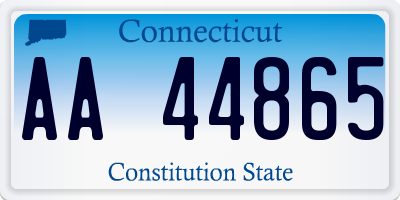 CT license plate AA44865