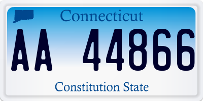 CT license plate AA44866