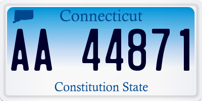 CT license plate AA44871