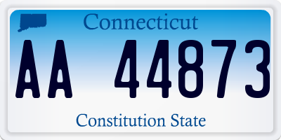 CT license plate AA44873