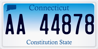 CT license plate AA44878