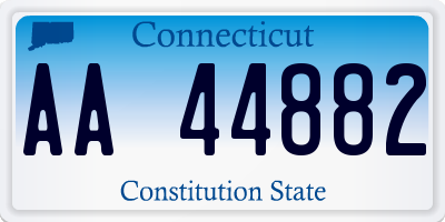 CT license plate AA44882