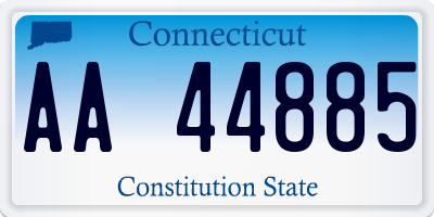 CT license plate AA44885