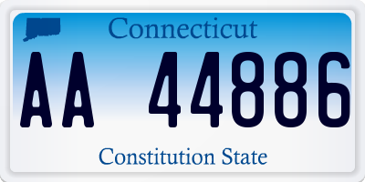 CT license plate AA44886