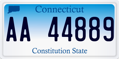 CT license plate AA44889