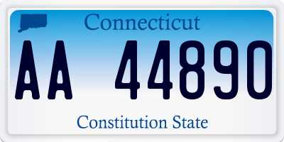 CT license plate AA44890