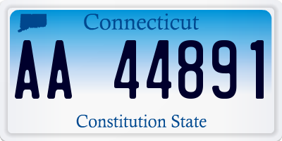 CT license plate AA44891