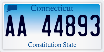 CT license plate AA44893