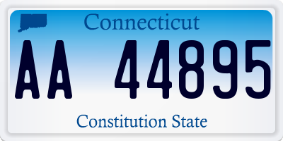 CT license plate AA44895