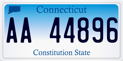 CT license plate AA44896