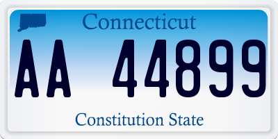 CT license plate AA44899