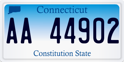 CT license plate AA44902