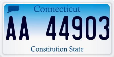 CT license plate AA44903