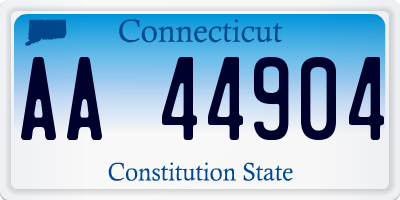 CT license plate AA44904