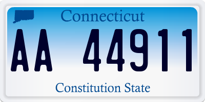 CT license plate AA44911