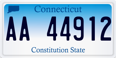 CT license plate AA44912