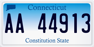 CT license plate AA44913