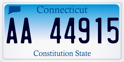 CT license plate AA44915