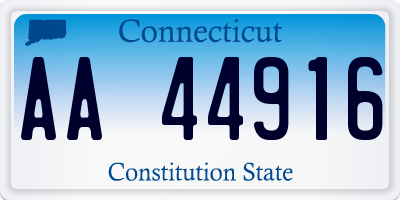 CT license plate AA44916